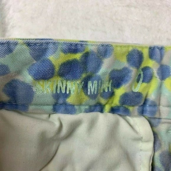 Gap Khakis Size waist 31 Skinny Mini Green Blue Pattern Stretch - Picture 5 of 6